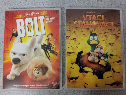 Dvd vtáci sťahováci a dvd bolt slovenský dabing, 