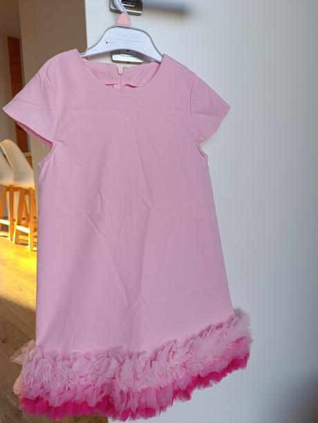 Dievčenské ružové šaty, 128