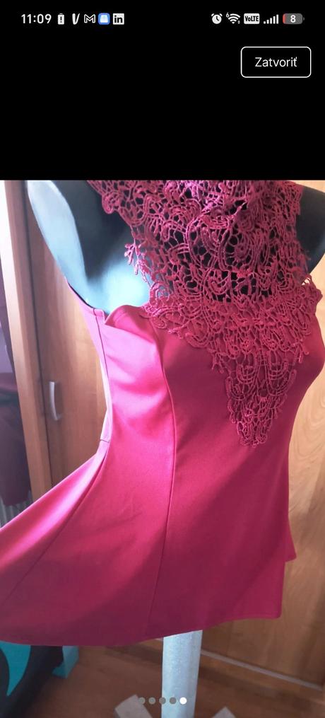 Uzasny peplum top s krajkou s,m sadne, m