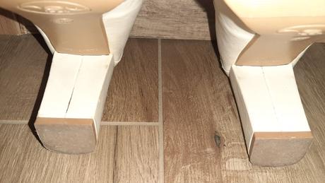 Krémové vysoke lodicky podpätok 8,5 cm, new look,37