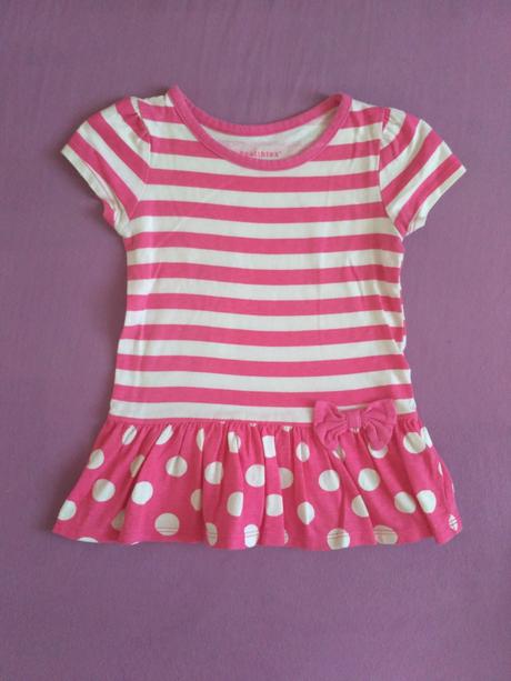 Pásikavé šaty s mašličkou, 80