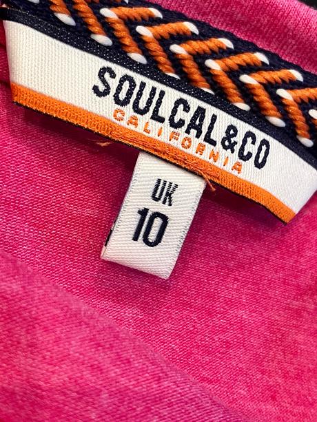 Dámske ružové tričko s nápisom soul cal (38), m