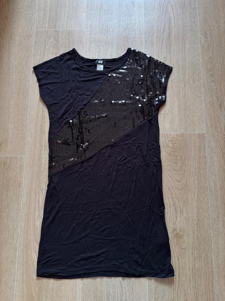Čierne šaty, h&m,158