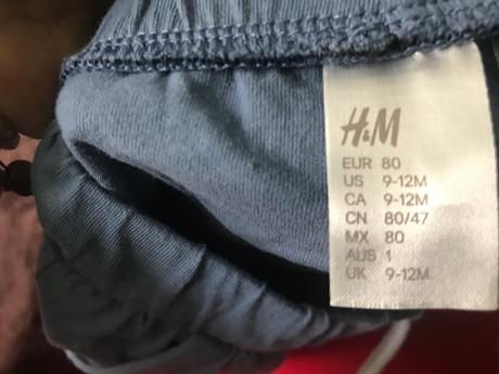 Bavlnene kratasy, h&m,80