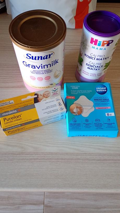 Predám gravimilk, hipp čaj na kojenie, medela masť, 