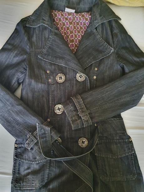 Kabát/ trenčkot džínsový, m