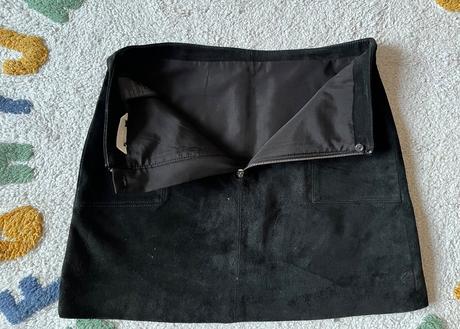 Čierna kožená sukňa, h&m, s/36, h&m,s