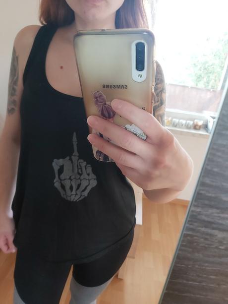 Čierne tielko s obrázkom, s