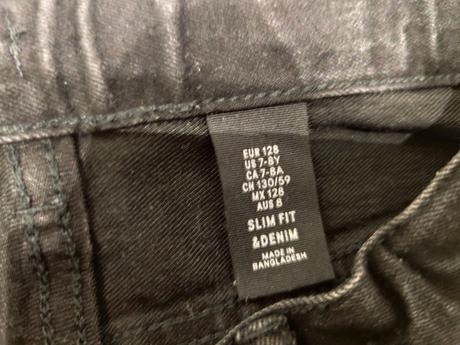 Predám dievčenské rifle, denim,128