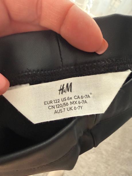 Kožené legíny, h&m,122