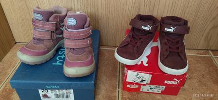 Detské čižmičky a vyteplené botasky, puma,23