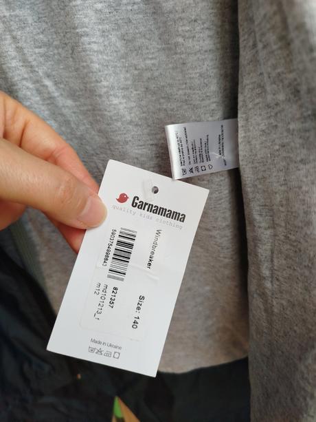 Prechodná vetrovka garnamama - nová, 140