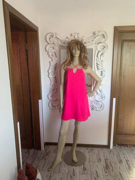 Cyklamenove saty river island, river island,xs