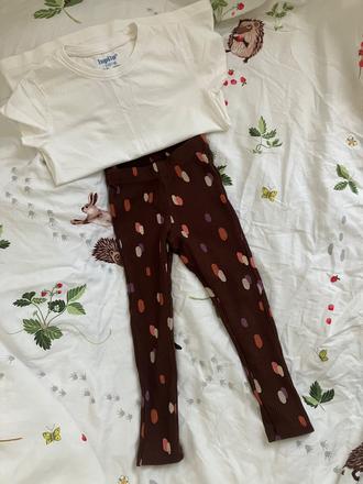 Legíny lindex 104 a tričko 110, lindex,104