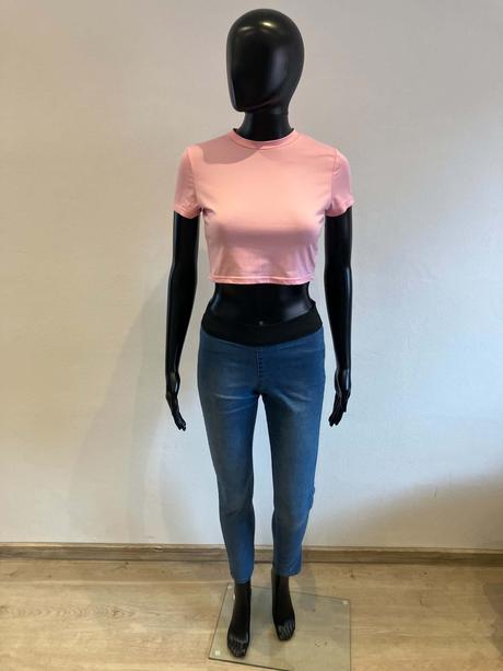 Dámske crop top tričko ružové, s