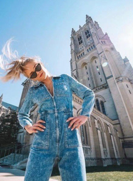 Štýlový rifľový bavlnený overal značky h&m, h&m,m