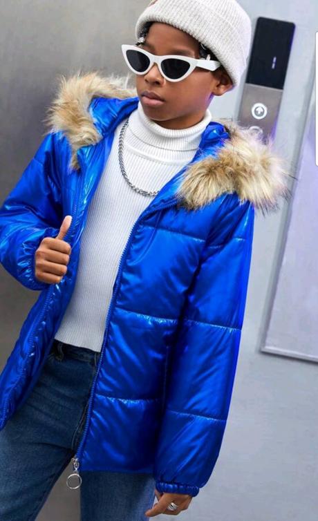 Zimná vetrovka modrá, 128 - 158