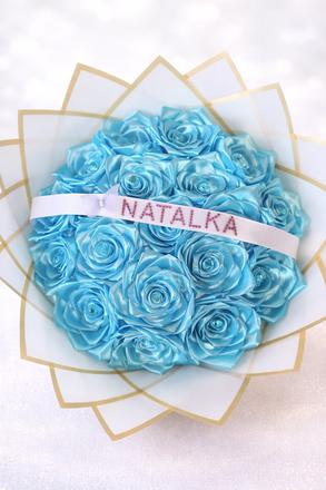 Saténová kytica ruží, 