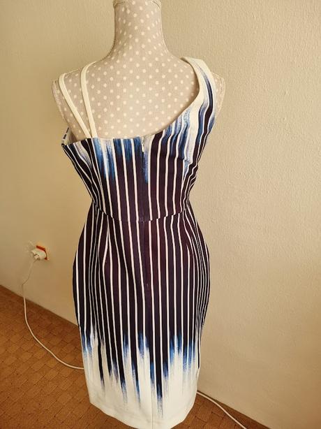 Modro biele púzdrové šaty next 40, next,40