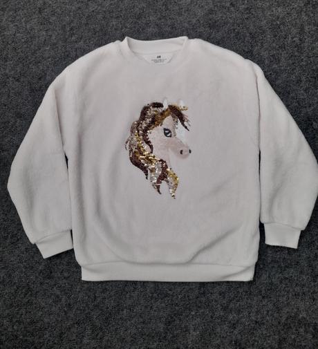 H&m svetrík s flitrami veľkosť 110/116, h&m,110