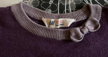 Bavlnený pulóvrik - svetrík h&m v. 110/116 - 4-6r., h&m,110