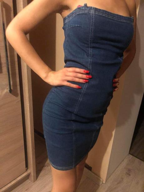 Šaty  riflove, zara,s