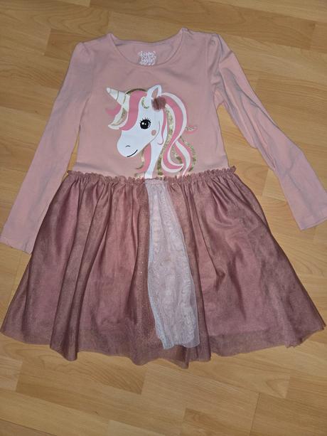 Šaty s rukávom veľ.134 2ks, c&a,134