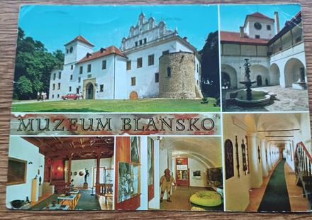 Stará pohľadnica blansko múzeum,