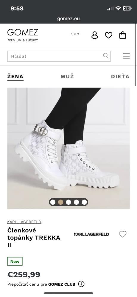 Členkove cizmy, karl lagerfeld,37