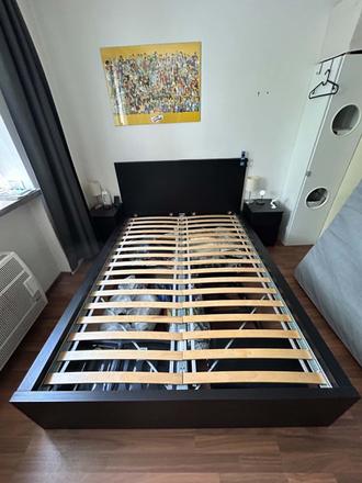 Posteľ malm ikea 140x200 cm + rošty, šírka (cm): 140,dĺžka (cm): 200