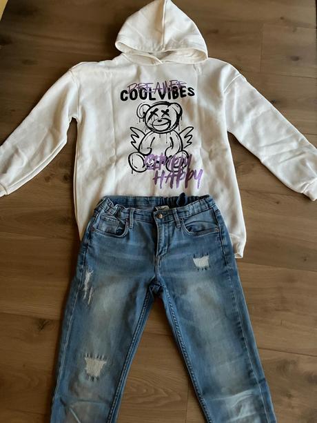 Mikina + rifle super stav, c&a,152