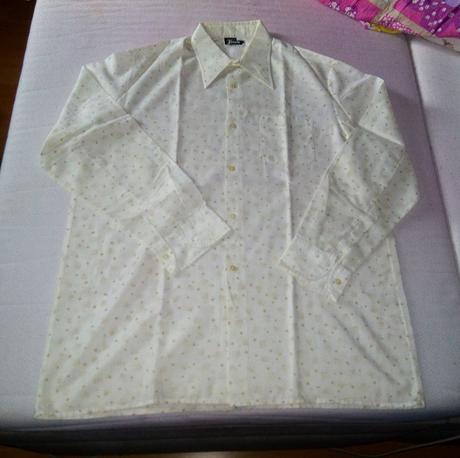 Krémová košeľa s potlačou, triola,xxxl