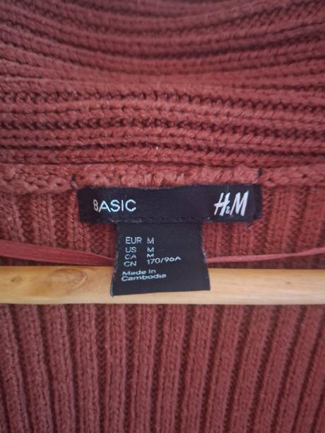 Elegantný červený sveter, h&m,m