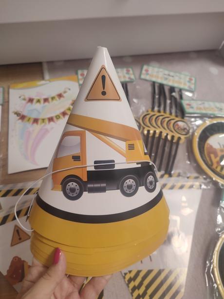 Stavebné stroje párty vyzdoba, 