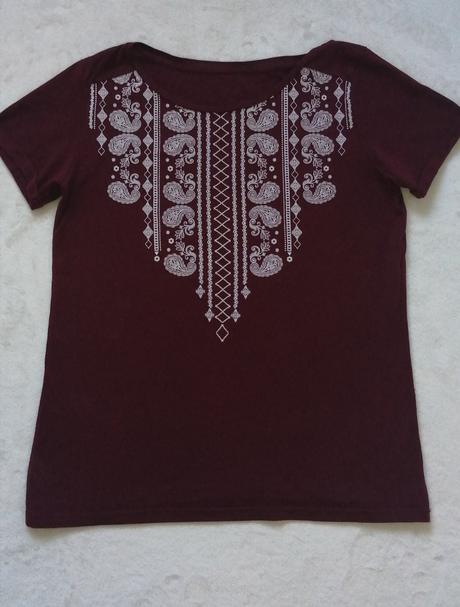 Pekné bavlnené tričko bordovej farby, mohito,36