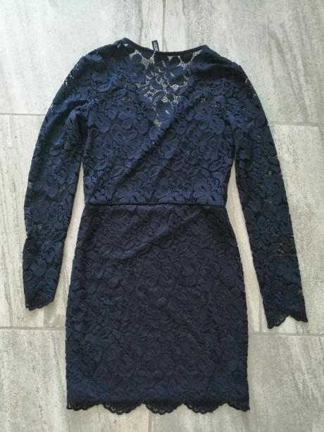 Tmavomodré čipkované šaty divided,v34,158-164, h&m,158