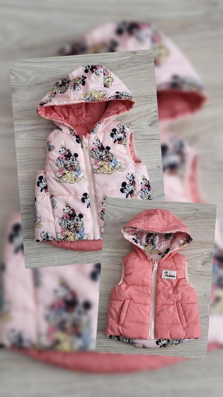 Obojstranná zateplená vesta disney minnie 62, disney,62