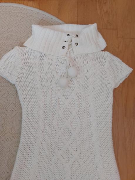 Biely vlnený sveter, clockhouse veľ. m, clockhouse,m