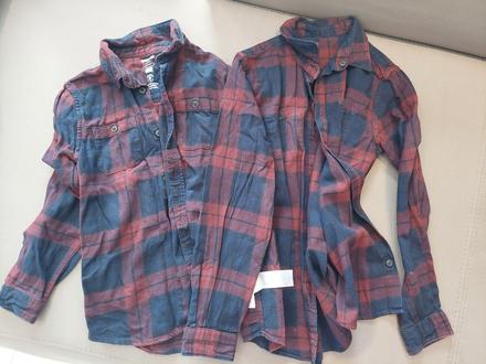 Košele flanelové súrodenci, 128