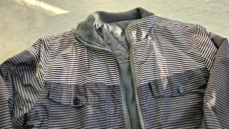 Pánska bunda na zips, glo-story, sivá s bielymi pr, m