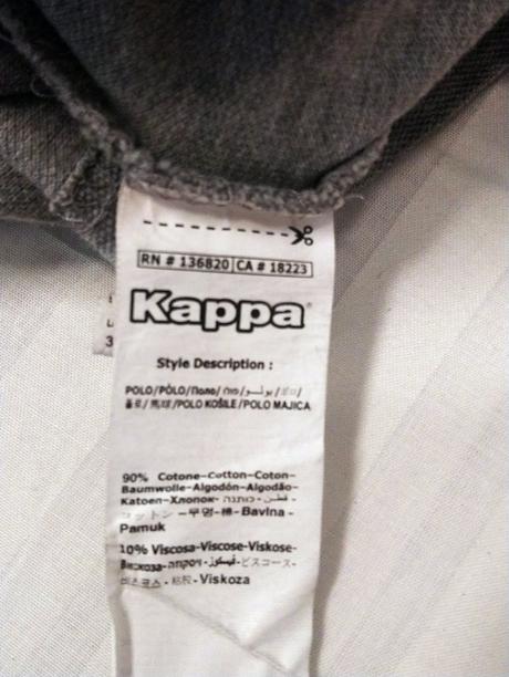Pánske sivé tričko, kappa, m, kappa,m