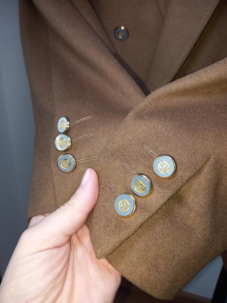 Camel vlnené sako ballerini italia m/l/xl oversize,