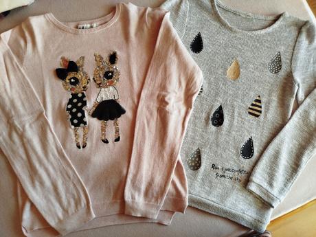 2x tenší pulóver, h&m,134