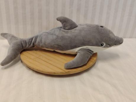 Veľký plyšový sivo biely delfín, 50 cm, 