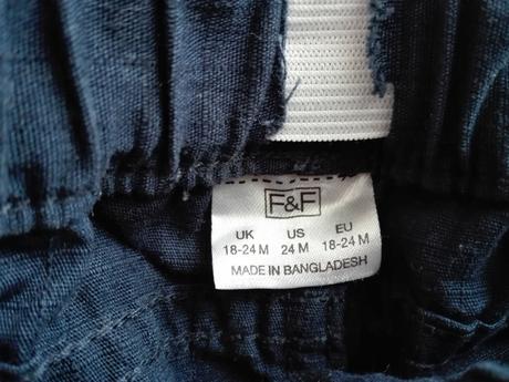 Nohavice tmavomodre, f&f,92