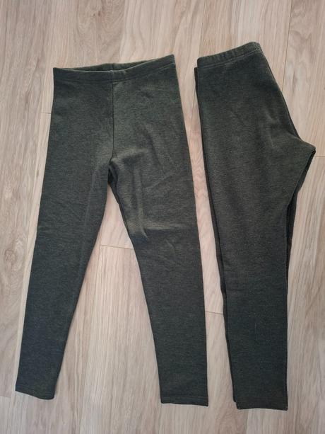 2x zateplené legíny,  veľ. 140/146, f&f,140