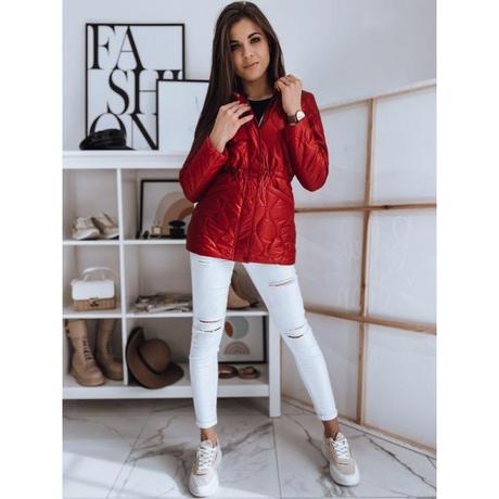 Nová červená prechodná prešívaná bunda, xxl