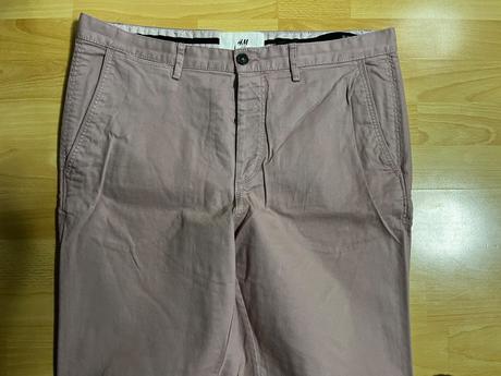 Pánske nohavice staroružovej farby, h&m,l