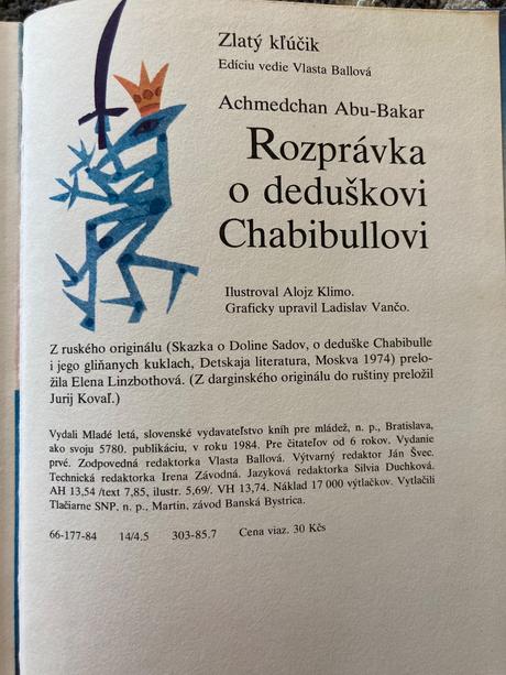 Rozprávka o deduškovi chabibullovi-prvé vyd.1984,