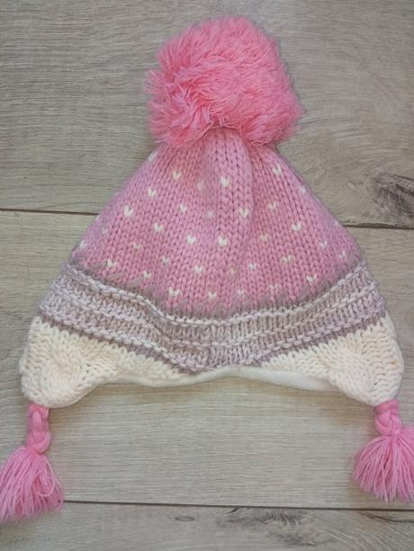 Dievčenská ružová zimná čiapka next (3-6 mes.), next,68